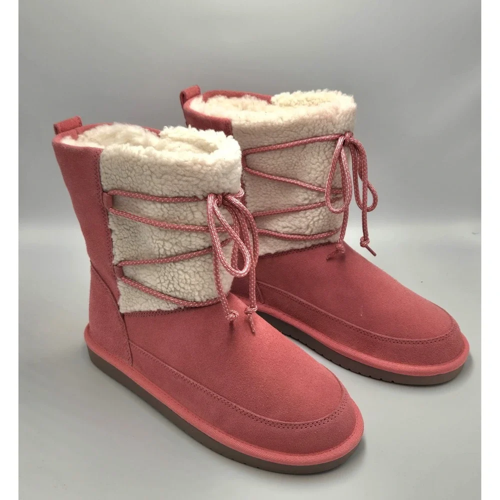 KOOLABURRA BY UGG‎ JUNIOR  GIRLS SIZE 5 PINK MICHON SHORT SUEDE  WINTER BOOTS